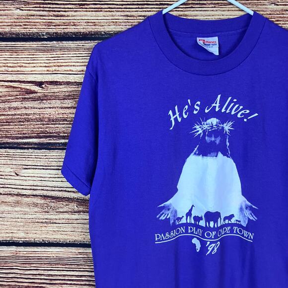 Vintage 1998 He's Alive Passion Play of Christ Jesus T-shirt - Picture 3 of 7